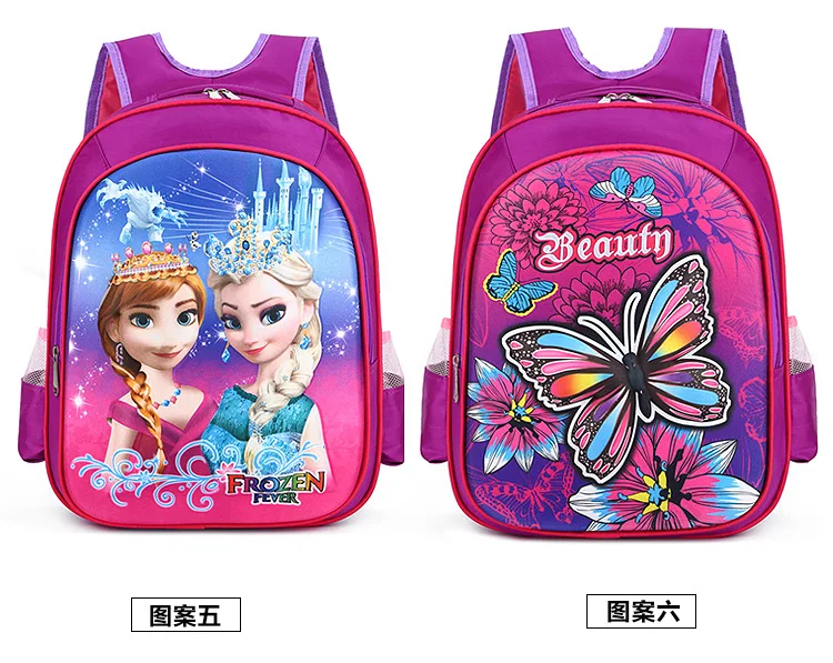 Дисней Принцесса начальной школы рюкзак мальчик девочка замороженная Эльза школьная сумка сумочка подарок рюкзак Детская сумка Человек-паук