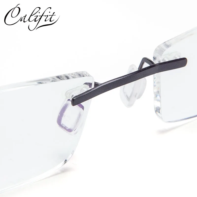 Brillen Brille Gläser Titan Myopie Hohe Linse Ultraleicht C2 Randlose Califit Qualität Business Mann Klare Männer 7fAxwW0S