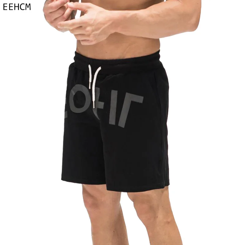 Бермуды мужские повседневные шорты Фитнес Бодибилдинг хлопок тренажерные залы Мужские штаны для бега и тренировок мужские шорты черные серые спортивные брюки 040