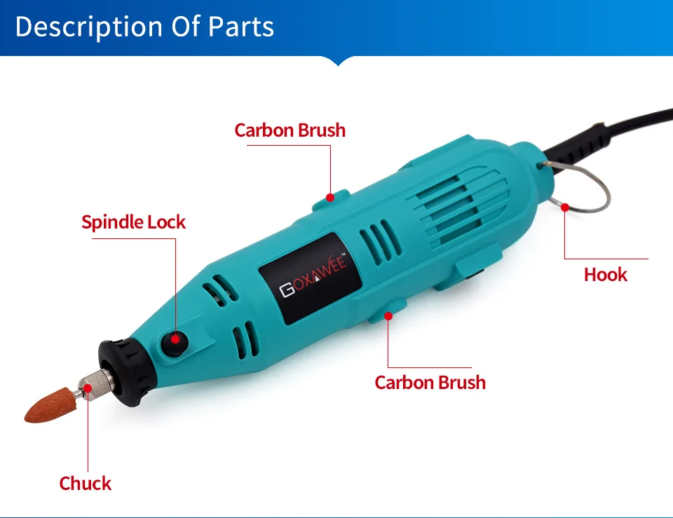 GOXAWEE, электрическая мини дрель, электроинструменты, вращающиеся инструменты, аксессуары с гибким валом, вешалка для Dremel, дрель, мини шлифовальный инструмент