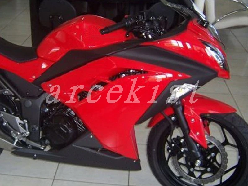 Abs Обтекатели комплект, пригодный для kawasaki EX300 2013 Ninja300 13 14 15 EX 300R комплект кузова на заказ красный черный цвет