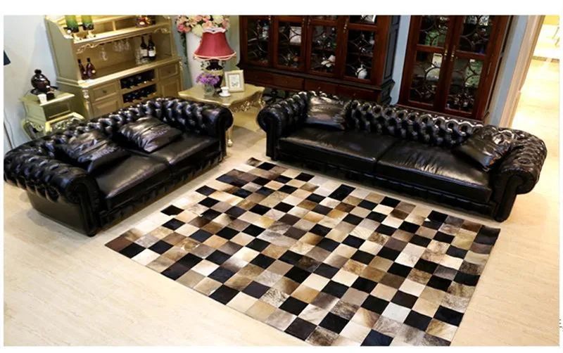 

Fashionable art carpet 100% natural genuine cowhide leather botas de futbol con tobillera
