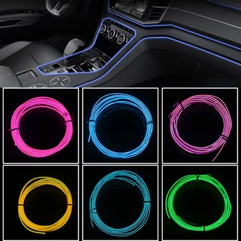 Car interior Lighting Decorative Lamp 1M 2M 3M 5M LED Strip Garland EL Wire Rope Tube Line flexible Neon Light With 12V
Car interior Lighting Decorative Lamp 1M 2M 3M 5M LED Strip Garland EL Wire Rope Tube Line flexible Neon Light With 12V