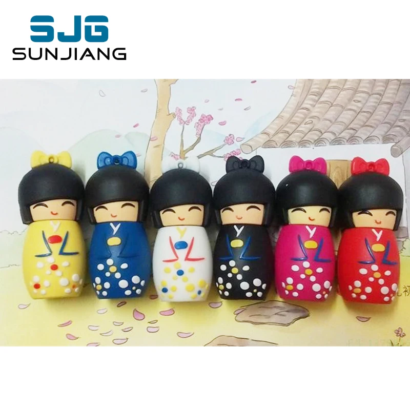 

usb flash drive 64g pen drive 32g pendrive 16g 8g 4g Japanese doll toy beauty girl Usb2.0 pendrive