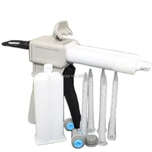

1:1 2:1 Epoxy Adhesive Dispensing Gun + 2pc 2-part 50ml Epoxies AB Glue Cartridges + 5pc Epoxy Resin Acrylics Mixing Nozzles
