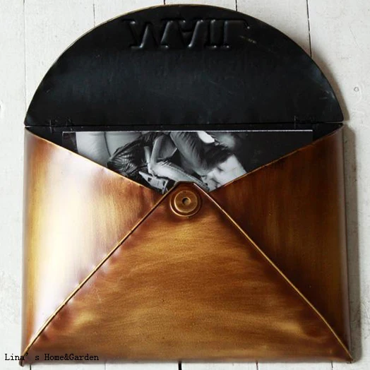 Wall Mounted Decor Metal Vintage Rural Mailbox (4)