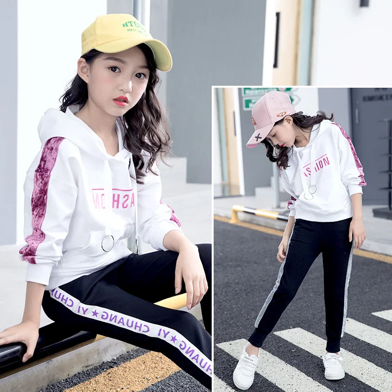 

Famli Girls Sweater Clothes Children's Winter Sweatshirts Kids 100%Cotton Hoodies White Tops For 4 6 7 8 10 12 14 Years Old