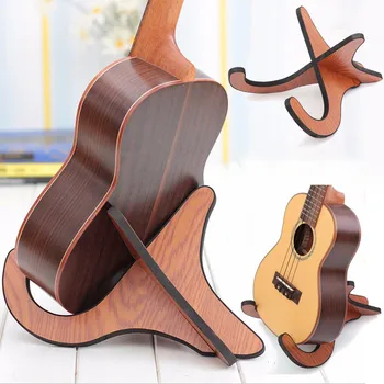 

Portable Guitar Ukulele Violin Holder Stand Wooden Collapsible Vertical Guitar Display Stand Rack Instrument Part