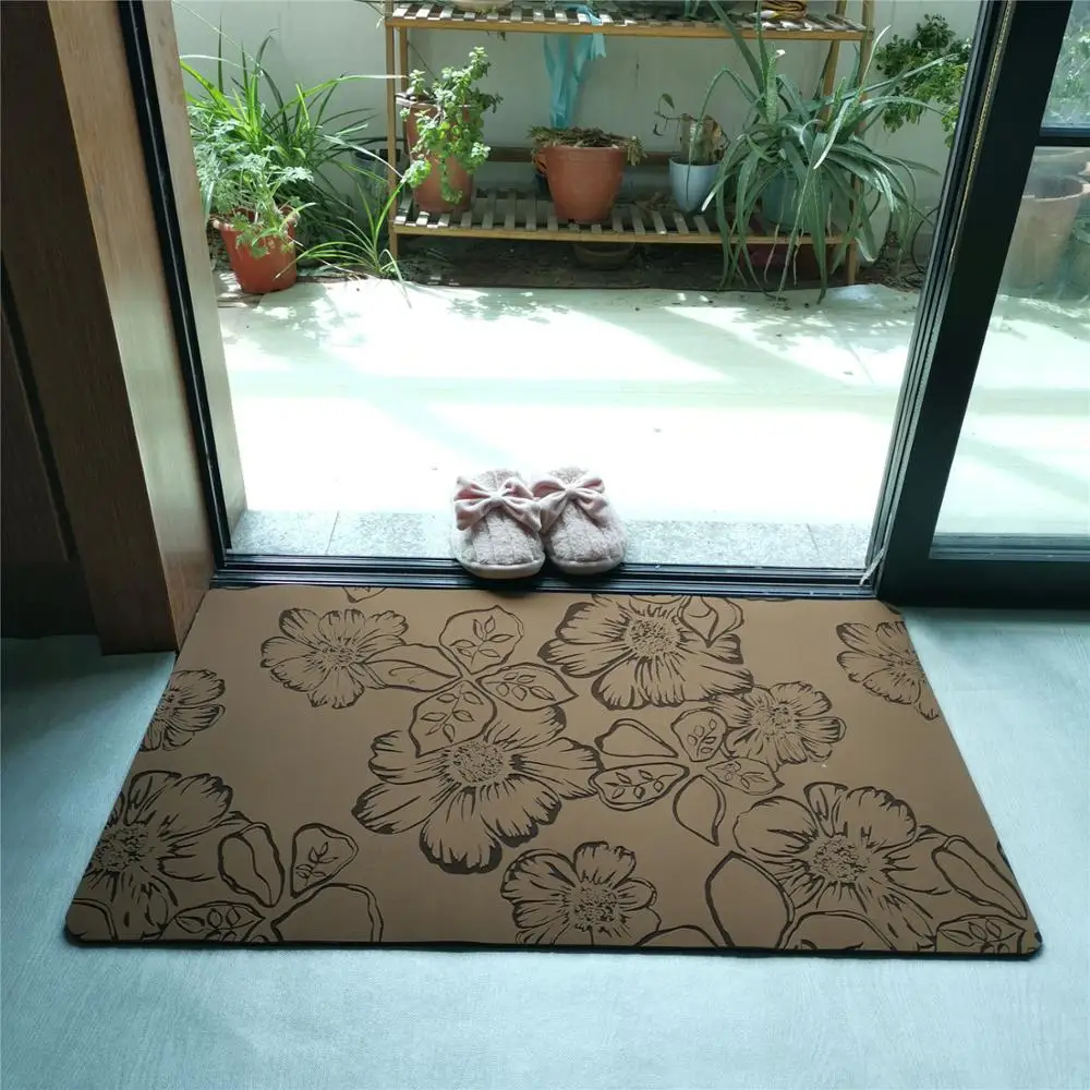Billig Gummi Tür Matte Innen Saugfähigen Boden Matte Küche Teppiche Fußmatte für Eingang Tür Matte Wohnzimmer Non Slip Bad teppich Matte
