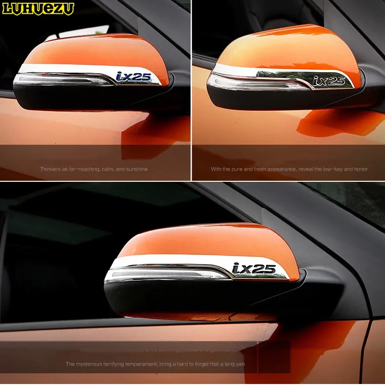 

Luhuezu Chromed Side Lamp Cover Door Mirror Trim Cover For Hyundai Creta IX25 Accessories 2015 2016 2017