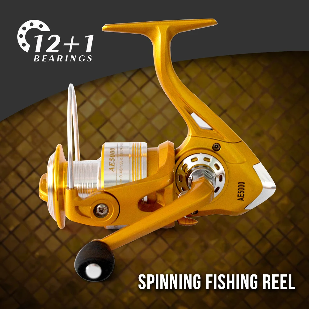 12+1BB Ball Bearings 5.21 Fishing Reel Maximizes Strength Foldable