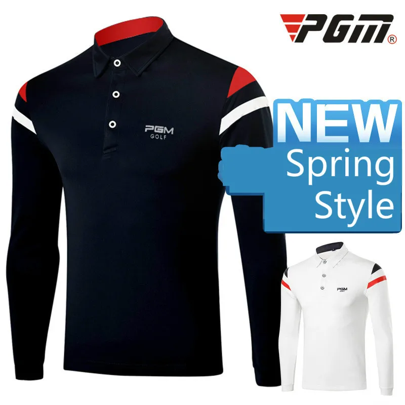 

2018 pgm products style men's T-shirts Autumn winter High Elastic Thickening Long Sleeve t shirts for male Size M-XXL