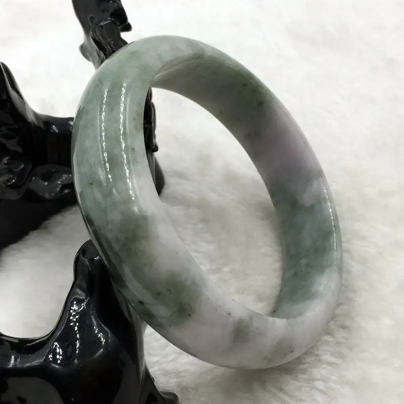 

Certified Grade A Natural Lavender Green Jadeite Jade Bangle Bracelet style Fine jewe Noble 100% Natural jade