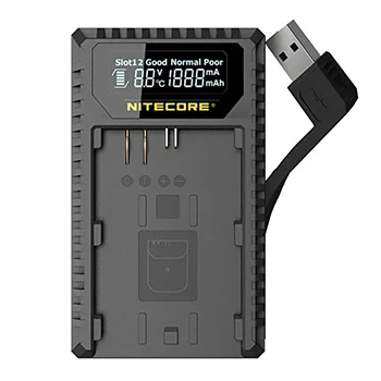 

Nitecore UCN1 Digital USB Charger for Canon EOS LP-E6 LP-E6N & LP-E8 Batteries For Canon 6D 7D 5DS 60D Camera battery charger