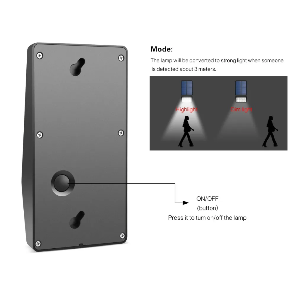 Светодиодный светильник на солнечной батарее, микроволновый радар, датчик движения, солнечный светильник s, водонепроницаемый наружный садовый светильник, s Дорожка Безопасности, ночной Светильник