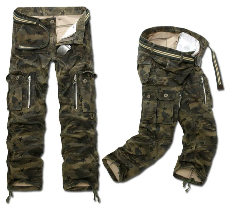 Мужские повседневные штаны Модные Военные камуфляжные штаны для мужчин с несколькими карманами армейские брюки-карго мужские брюки на открытом воздухе