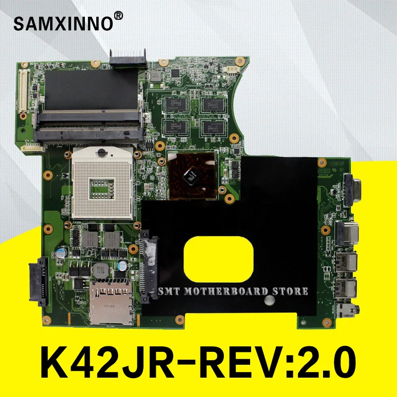 K42JR материнских плат REV: 2 0 HM55 для ASUS K42J A42J K42JC Материнская плата ноутбука тест