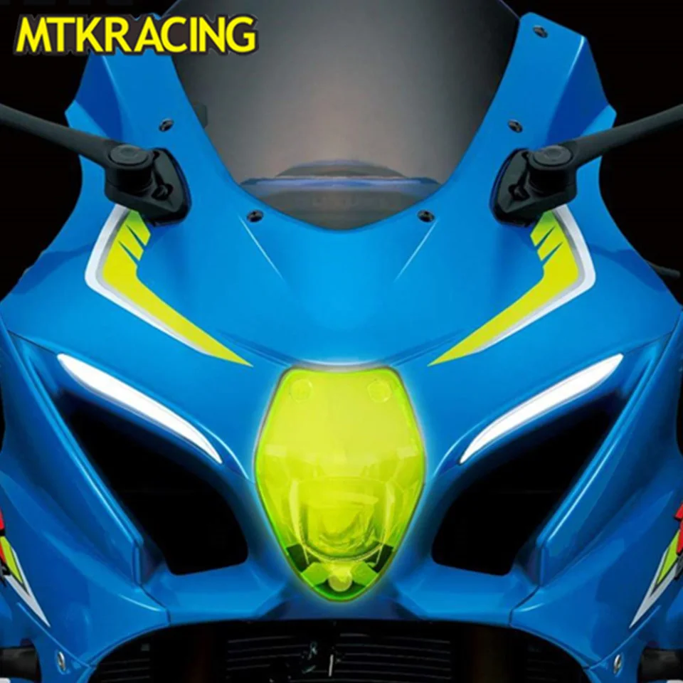 

MTKRACING For SUZUKI GSXR1000 Headlight protection GSX1000R GSXR 1000 Acrylic Headlight protection screen shot lens 2017-2018