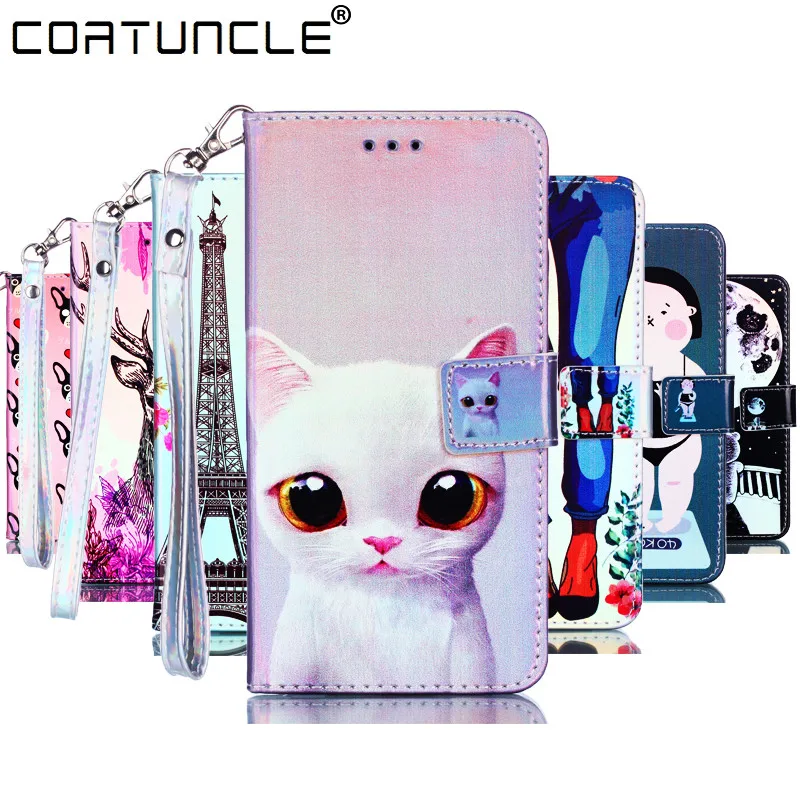 

Honor 8 Lite Case on For Coque Huawei P8 Lite 2017 Case 3D Blue light Flip Leather Phone Case For Huawei P9 Lite 2017 Case Cover