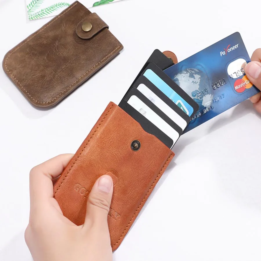 

Zoukane Credit Card Holder Card Case Women Men Travel Card Holder Travel ID PU Leather Travel Card Wallet CH04A