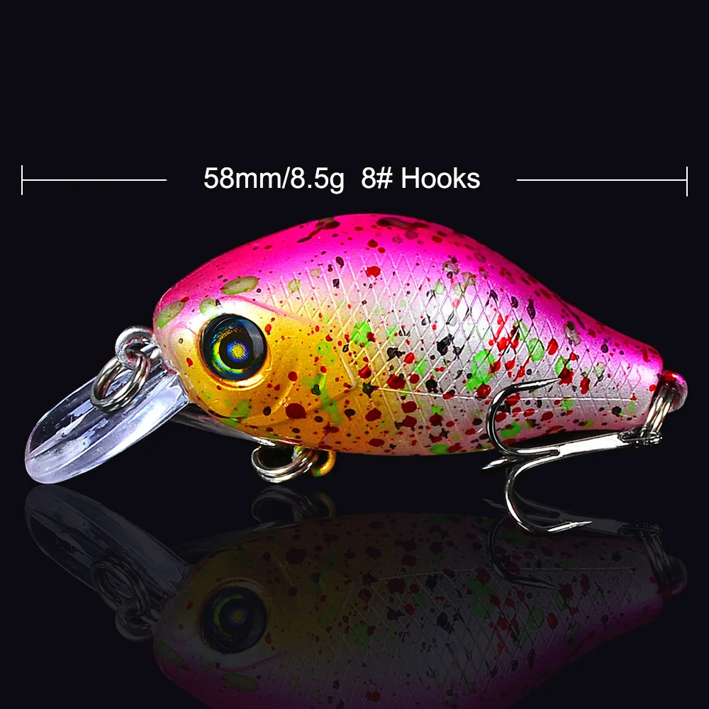 2019 Sunlure 1 шт. Crank 6 цветов рыболовная приманка 8 5 г 0 3 унций пластиковая жесткая