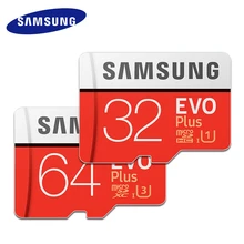 SAMSUNG Micro SD карты памяти EVO+ 128 Гб 64 Гб оперативной памяти, 32 Гб встроенной памяти, 95 МБ/с. 100 МБ/с. C10 SDHC/SDXC U1 U3 TF Card 64 г 32 г карты