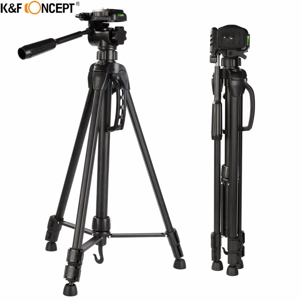 

K&F CONCEPT TL2023 Lightweight Portable Camera Tripod Extendable Travel Photography Tripod Aluminum Alloy For SLR DSLR Camera