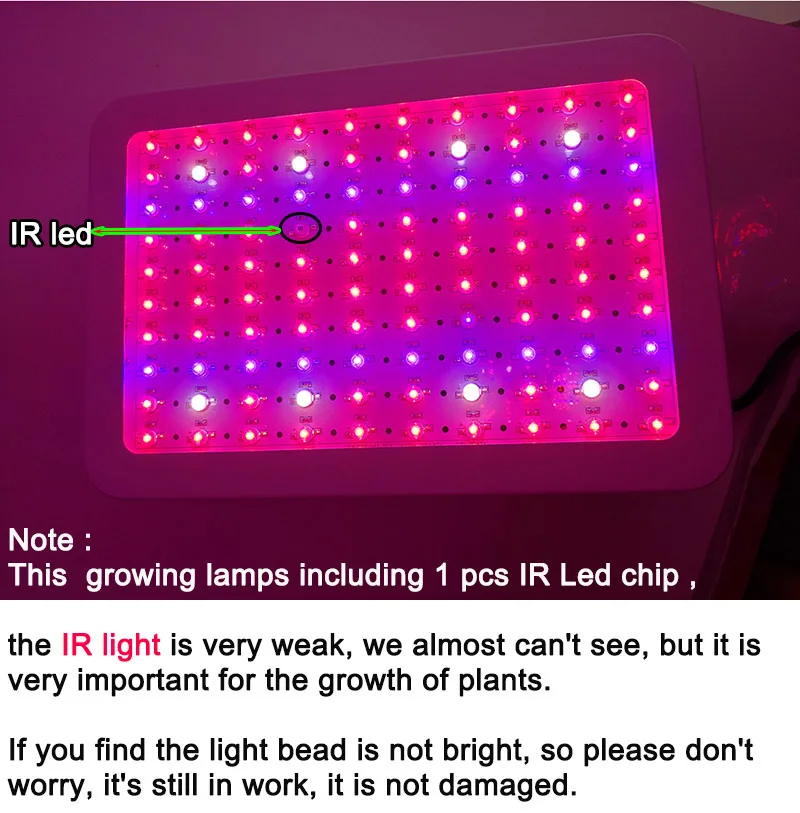 100LED светильник для выращивания панель зеленый дом гидропоника растительный сад