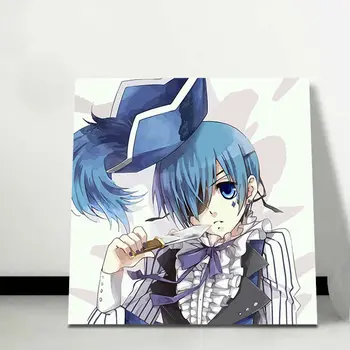

diy oil painting Black Butler digital paint by numbers Japan Style cartoon poster modular painting Kuroshitsuji anime posters