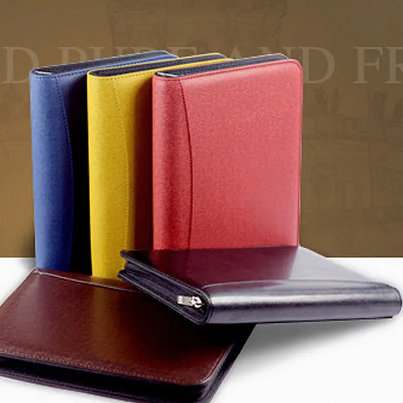 B5 A5 A6 Manager Spiral PU Leather Zipper Notebook Journals Filofax