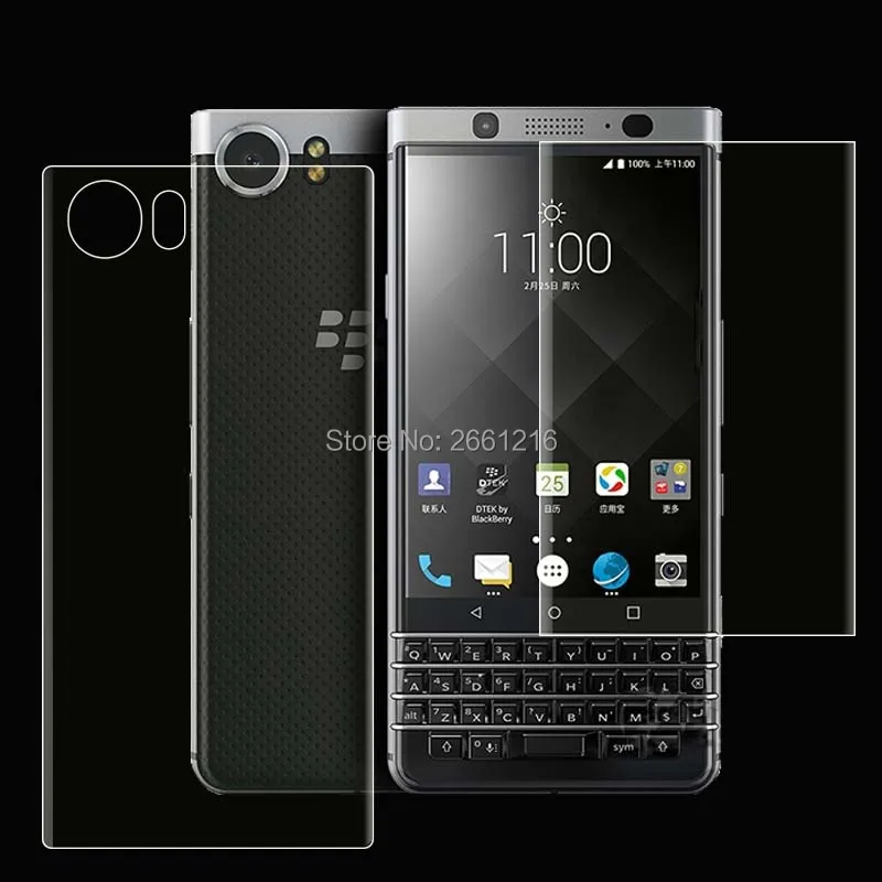 Для BlackBerry KEYone/DTEK70 4," 2 шт = передняя+ задняя тонкая защитная пленка из мягкого ТПУ