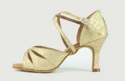 Современные женские туфли для латиноамериканских танцев, танцевальные кроссовки для взрослых, спортивная обувь для фитнеса, дышащая Пряжка, телесный цвет, скидки BD 2363 - Цвет: Flax gold heel 75mm