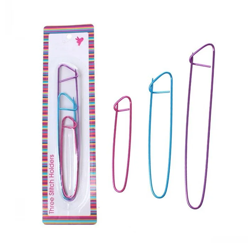 DoreenBeads Aluminum Knitting Needle Stitch Holders Mixed 23cm x 6cm,5