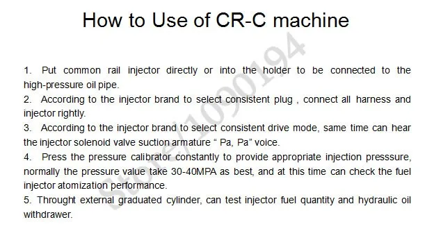 CRC common rail injector tester 22