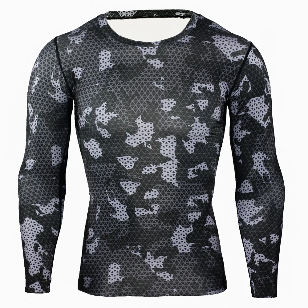 

CavalryWolf Outdoors T Shirt Bodybuilding Tights Fitness Men Quick Dry Long Sleeve T-Shirts Men Compression tshirt