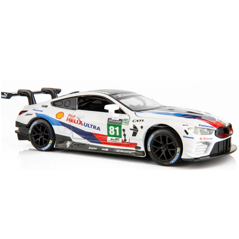 1:32 M8 GTE Le Mans модель спортивного автомобиля из сплава литая игрушка три двери
