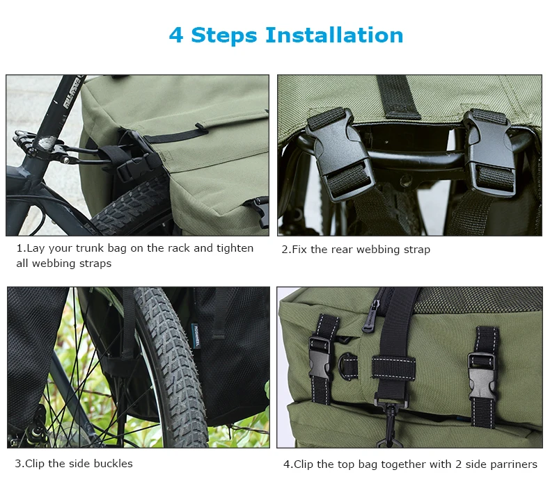 Discount ROSWHEEL 14892 Mountain Road Bicycle Bike 3 in 1 Trunk Bags Cycling Double Side Rear Rack Tail Seat Pannier Pack Luggage Carrier 11 Discount ROSWHEEL 14892 Mountain Road Bicycle Bike 3 in 1 Trunk Bags Cycling Double Side Rear Rack Tail Seat Pannier Pack Luggage Carrier 11