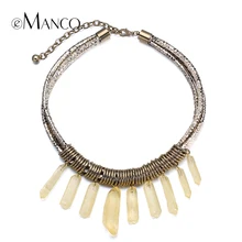 Смола ожерелье PU кожаный шнур колье ожерелья прозрачные смолы биб себе ожерелье бижутерии роковой eManco