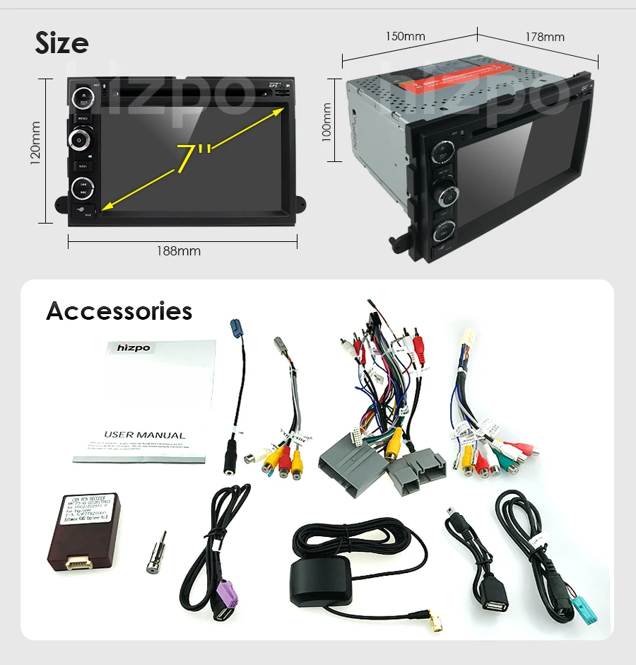 Best for Ford F150 F-150 F250 F-250 F350 F-350 F450 F-450 F550 F-550 In Dash GPS Navigation Double 2 Din Head Unit DVD Car Player CAM 22