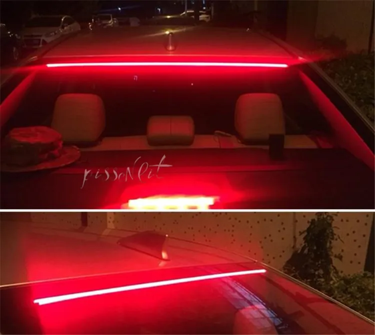 Car universal high brake light LED anti-collision warning light Modified brake light bar Rear glass decorative light15