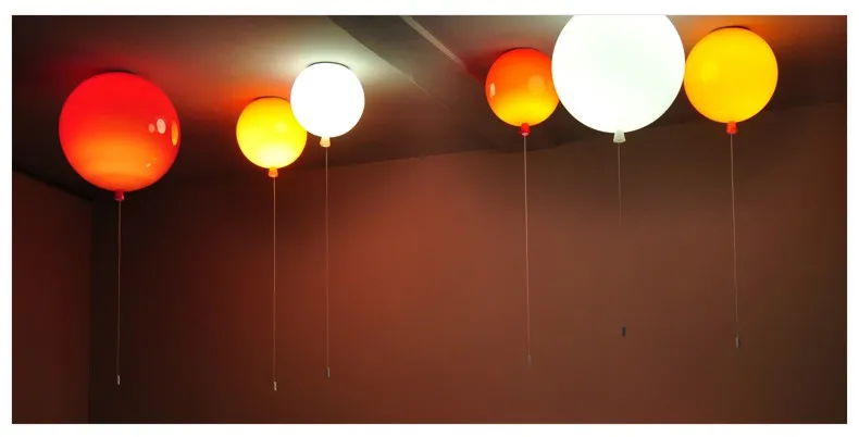 Белый/красный/желтый креативный милый воздушный светодиодный потолочный светильник для детской спальни D25CM/D30CM воздушный шар лампа для детей воздушный шар светильник s