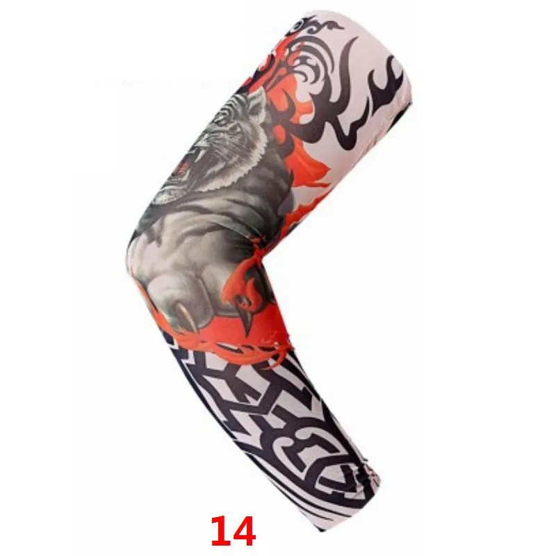

Mens Tattoo Arm Sleeves Summer Sun Protection Temporary Fake Slip on Tattoo Arm Stockings Sleeves Body Art Accessories for Men