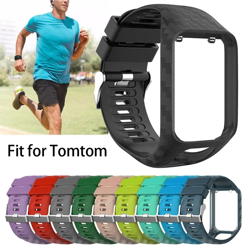 

2019 Newly Smart Watch Strap Replacement Silicone Band for TomTom Runner 2 / 3 Spark/3 Sport GPS Watch Fitness Wristwatch Band