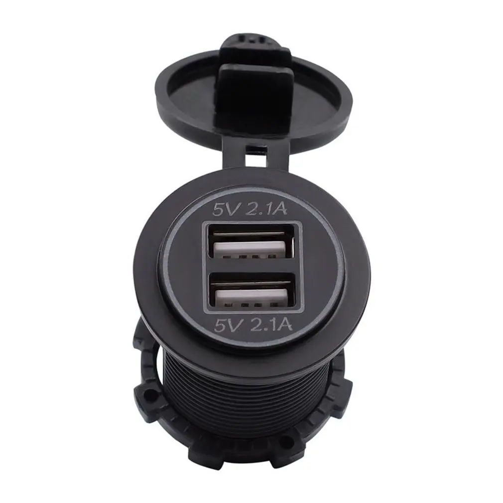 

Double Aperture Phone Power Charger 5V 4.2A Dual Light Ring USB Power Outlet For12 24V For Car Motorcycle Boat RV Yacht