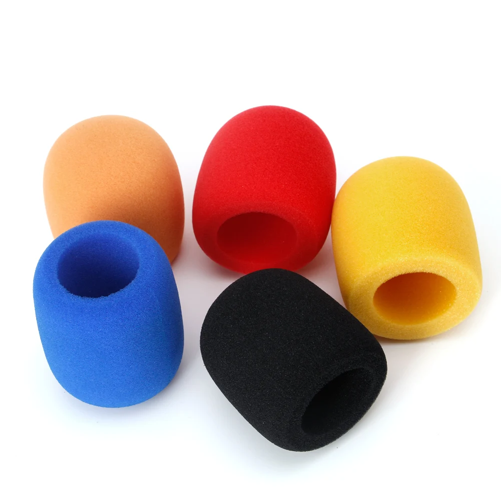 

New 5x Colorful Microphone Cover Handheld Windscreen Foam Sponge Karaoke Mic Cover