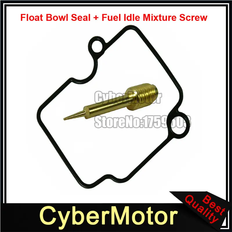 Carb Float Bowl Rubber Seal Gasket + Fuel Idle Mixture Screw For Mikuni