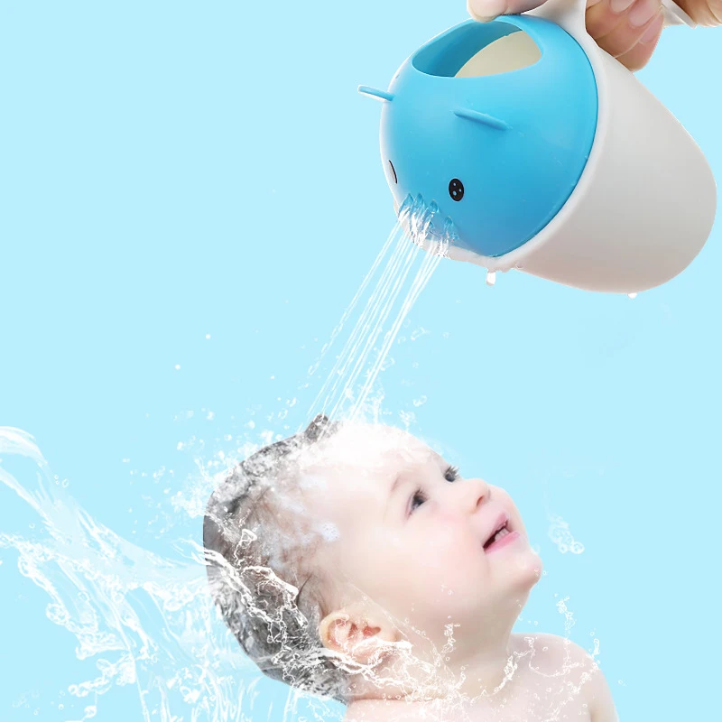 

ideacherry Cute Carttoon Newborn Baby Shampoo Cup Children Shower Shampoo Cups Baby Kids Shower Water Spoon Bath Wash Cup
