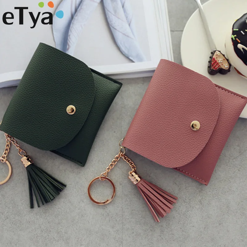 ETya أزياء النساء محفظة جلدية قصيرة البسيطة محافظ الإناث عارضة بطاقة الهوية وحاملي حقائب السيدات محفظة نسائية للعملات المعدنية الوردي مخلب شر... ETya أزياء النساء محفظة جلدية قصيرة البسيطة محافظ الإناث عارضة بطاقة الهوية وحاملي حقائب السيدات محفظة نسائية للعملات المعدنية الوردي مخلب شر...