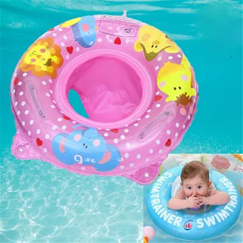 

Baby Swimming Ring Inflatable Infant Floating Kids Float Swim Pool Circle Double Handle Safety Baby Seat Float Swim Ring