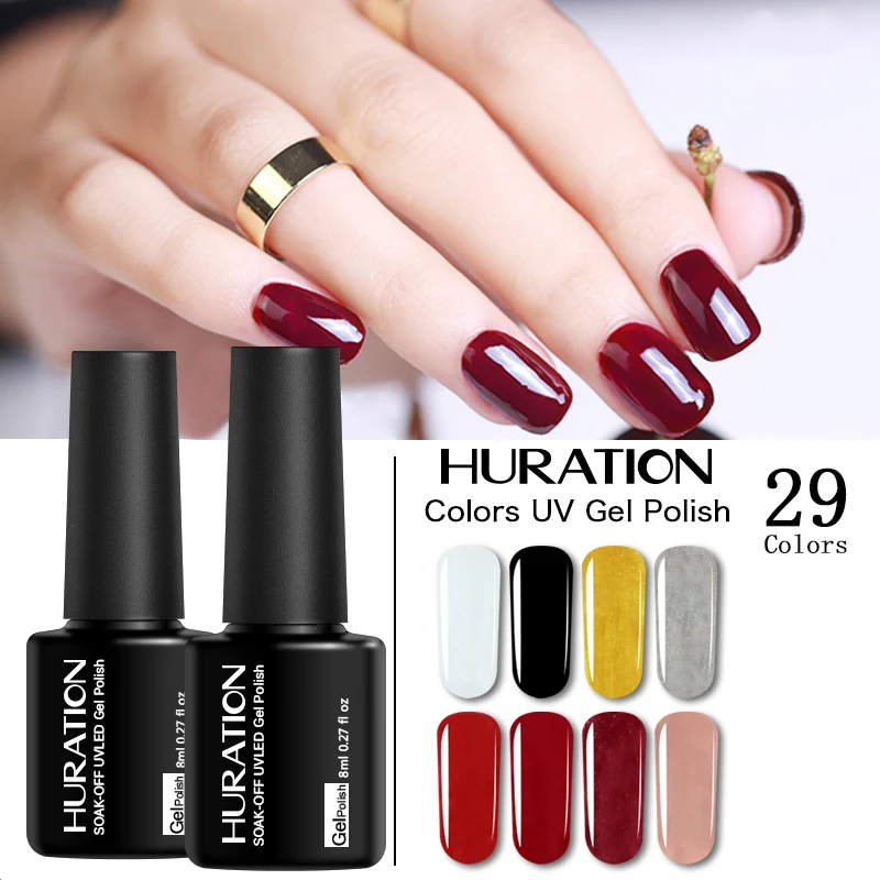 

Huration 3pcs Nail Gel Varnish LED UV Semi Permanent Gel Nail Polish 56 Set Colors Gellak Nail Art Primer for Manicure Vernis